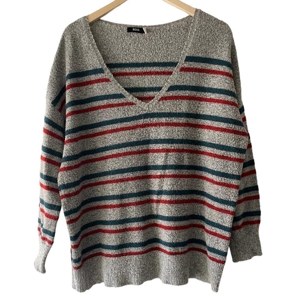 BDG (Urban Outfitters) Cozy Striped V Neck Sweater‎